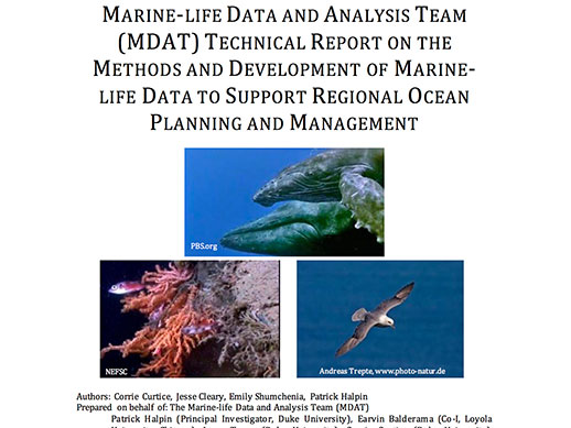 MARINE-LIFE DATA AND ANALYSIS TEAM (MDAT) MARINE-LIFE DATA TO SUPPORT REGIONAL OCEAN PLANNING AND MANAGEMENT
